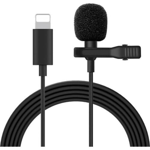 Mini Microphone for iPhone Lightning Type C 3.5mm Microfone for Samsung Huawei Xiaomi Lavalier Clip-on Recording Microfonoe