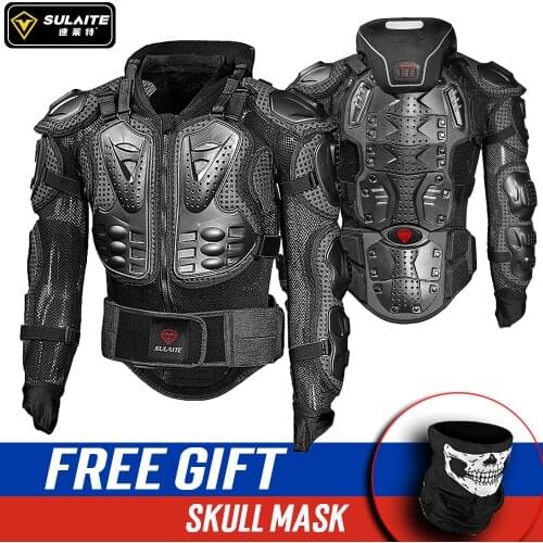 SULAITE Motorcycle Full Body Armor Jacket Racing Genuine Clothing Protector ATV Motocross Body Protection Jacket Moto Protection