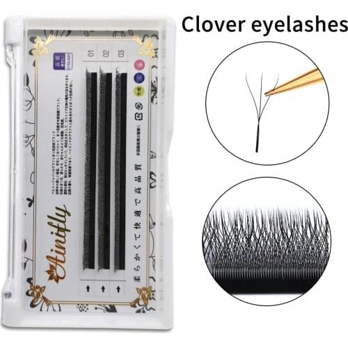 Clover Eyelashes Easy Fan Volume Fans Russian Lashes Premade Individual Lashes 3d Mink Eyelash Extensions