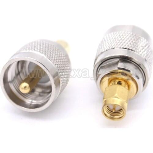 Wholesale 50pcs JX connector RF coaxial coax adapter UHF to SMA connector PL259 SO239 UHF male to SMA male Plug free shipping