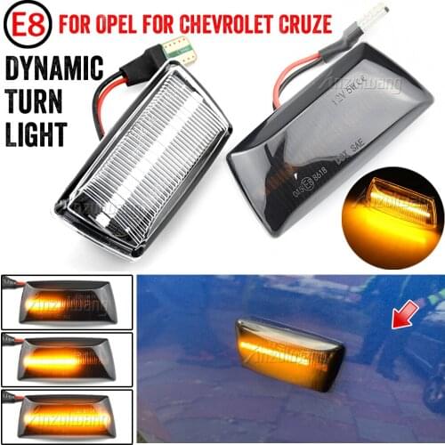 A Pair Car Side Marker Light For Opel Astra MK5/Zafira B/Corsa/Insignia/Meriva/Adam LED Dynamic Turn Signal For Chevrolet Cruze