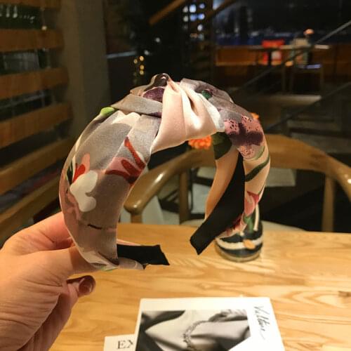 Hair Band New Temperament Headband Wild Middle Knotted Hairpin Simple Broad-brimmed Headband Wash Cloth Hairband