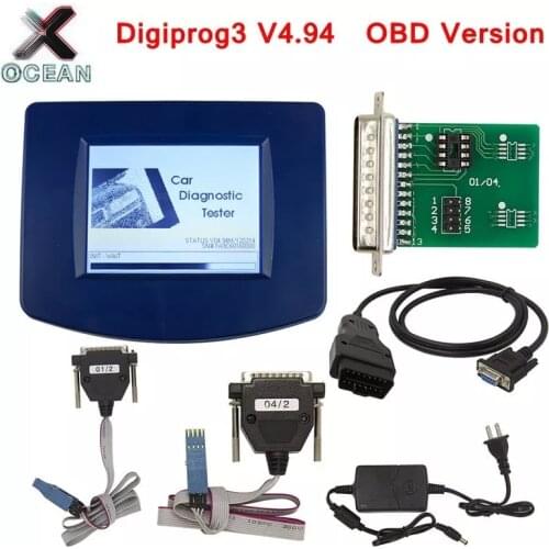 Digiprog3 OBD Version with FTDI Chips programmer good Quality Digiprog 3 Mileage Tool DIGIPROG III ST01 ST04 cable EU/US Plug