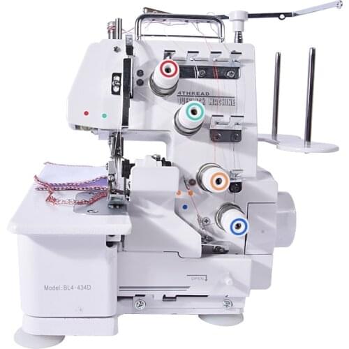 Overlock Sewing Machine, 220V, 50/60Hz, 120W,Four Thread Sew ,With Pedal and lamp BL4-434D 1200SPM Great Quality