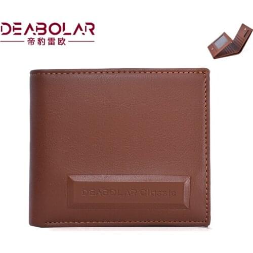 Folded Wallet Men Slim Business Youth Short Pu Male Wallets Multi-Function Credit Card Holder Drivers License Purses Men Wallet