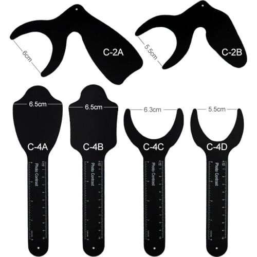 6pcs Dental Photographic Image Board Oral Cheek Black Plate Contrast Autoclavable Dental Orthodontic Black Background Lab Tools