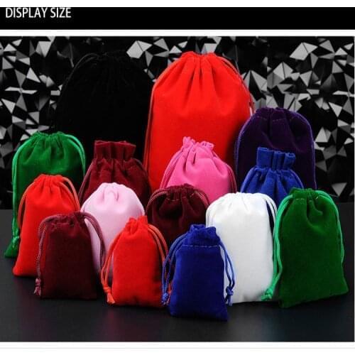 10Pcs Wedding Favors And Gifts Wedding Favor Gift Bags Flannel Gift Bags Eyelashes Hair Makeup Jewelry Packaging Pouches