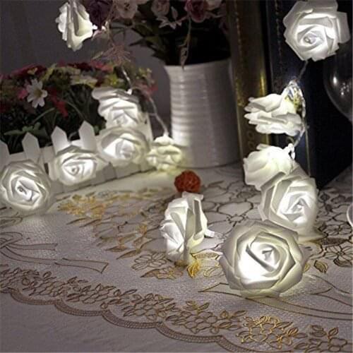LED Wedding Decoration 1-10M Rose String Lights Flower Garland Decorative for Valentines day Christmas Holiday Birthday Party