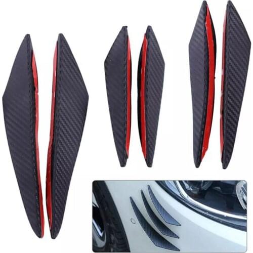Universal Front Bumper Lip Decoration Diffuser Carbon Fiber Splitter Fins Body Spoiler Canards Car Tuning Canard Exterior Detail
