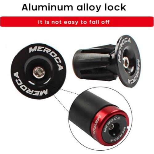 MEROCA Bike Handlebar Plug Mountain Road Bike Expansion Locking Handlebar Block Aluminum Alloy Handlebar End Cap Bicycle Parts
