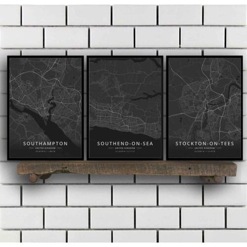 SouthendOnSea StocktononTees StokeonTrent Sunderland Swansea Walsall Warrington Wolverhampton York United Kingdom Poster