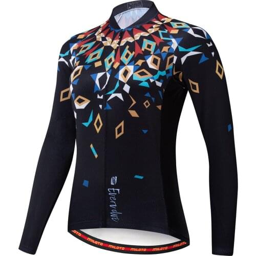 2021 Spring Womens City Outdoor Cycling Jersey Sweat Absorption and Moisture Removal Long Sleeve Fashion Design Sports Shirt