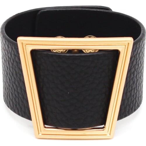 NEW Fashion Leather Bracelet for Women High Quality 4 Colors Available Letter Decorative Clasp Bracelet Bangles Jewelry