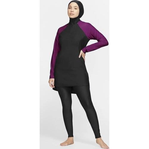 Plus Size S-4XL Islamic Conservative Swimsuit Women Full Cover Muslim Swimwear Hijab 3pcs Beachwear Arabic Hui Bathing Suits