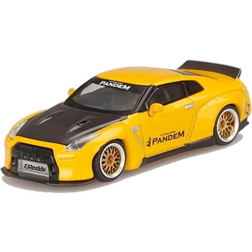 1:64 NISSAN GTR R35 124 GOLDEN Metal Diecast Alloy toy cars Model Vehicles For Children Boys gift hot