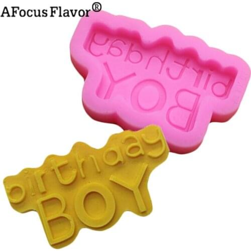 1 Pc Birthday Boy Chocolate Fondant Silicone Mold Bakeware Cake Dessert Pastries Decorative Art Molding Silikonform Cake Tools