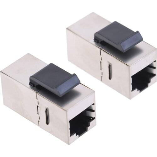 1pc RJ45 Keystone Cat6 Shielded Modular Coupler FTP Zinc Alloy Module Jack Connector Ethernet LAN Network Cable Extender Adapter