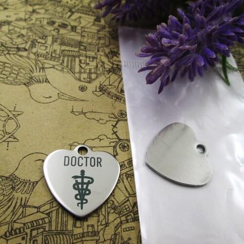 20pcs--"Veterinarian Doctor Medical"stainless steel charms more style for choosing DIY Charms pendants for necklace