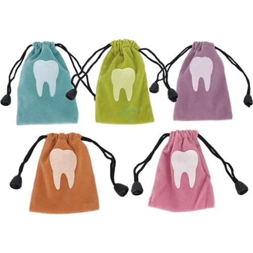 10pcs Dental Deciduous Teeth Bag dental Clinic Gift Baby Primary Teeth Case Milk Teeth Bag The Beatiful Tooth Fairy bag