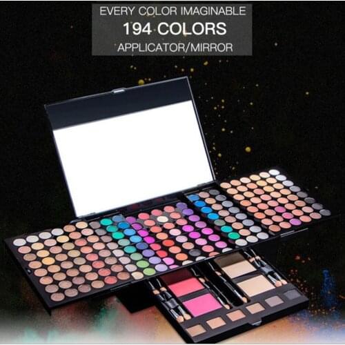 194 color easy makeup waterproof eyeshadow palette makeup wholesale private custom logo