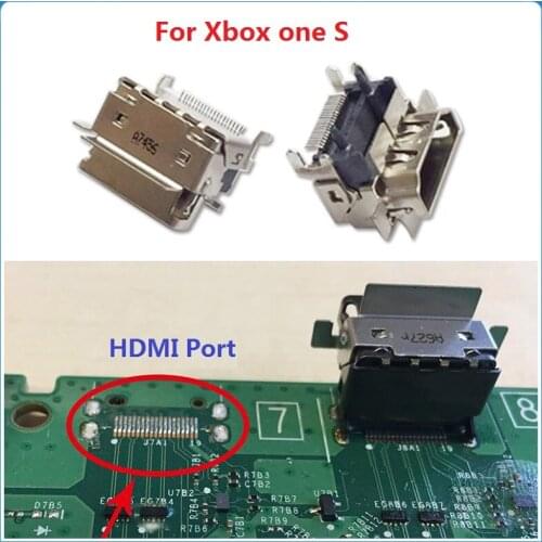 2Pcs Original HDMI-compatible Port Socket For XBOX ONE Slim S Connector HD Interface Replacement Motherboard Repair Part