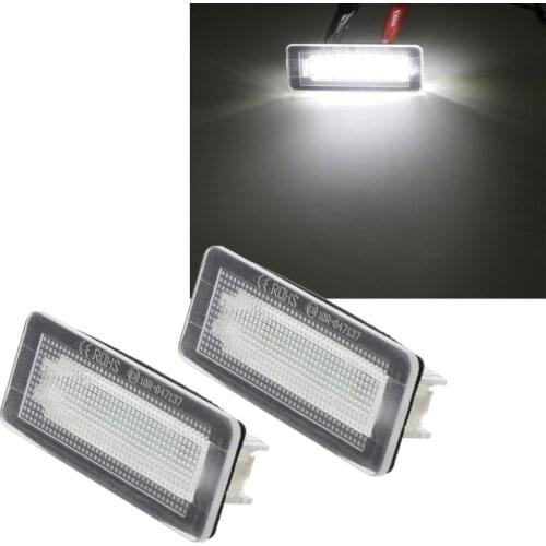 652F 2x 18 SMD LED License Plate Number Light Lamp Error Free For Benz Smart Fortwo Coupe Convertible 450 451 W450 W453