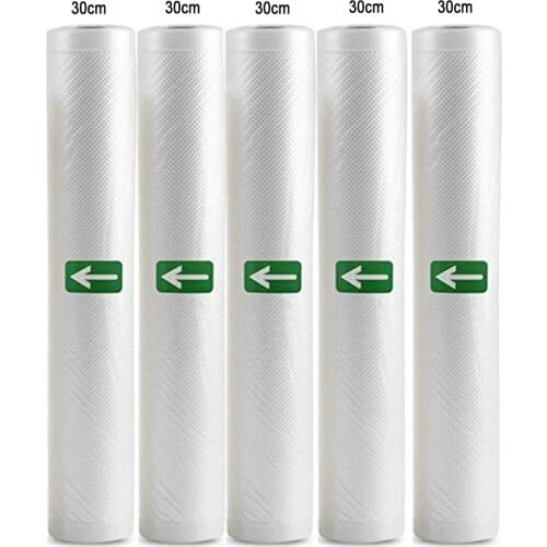 12+15+20+25+28cm*500cm 5 Rolls/Lot New Kitchen Food Vacuum Bag Vacuum Sealer Food Keep Packing Bags Vacuum Packaging Machine Bag