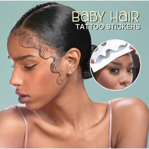 5 Types Baby Hair Tattoo Stickers Hairline Sticker Hairstyling Hair Tattooing Template Hair Stickers Waterproof LastingTool