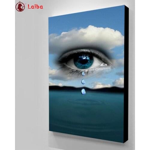 Diamond embroidery Abstract art, landscape, eyes diamond painting cross stitch 5d full square round drill 5d puzzles