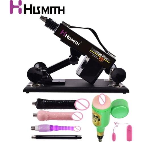 Hismith Automatic Sex Machine for Men Multi-speed Adjustable Sex Toy Retractable Vibrator Dildo Couple Sex Machine for Women