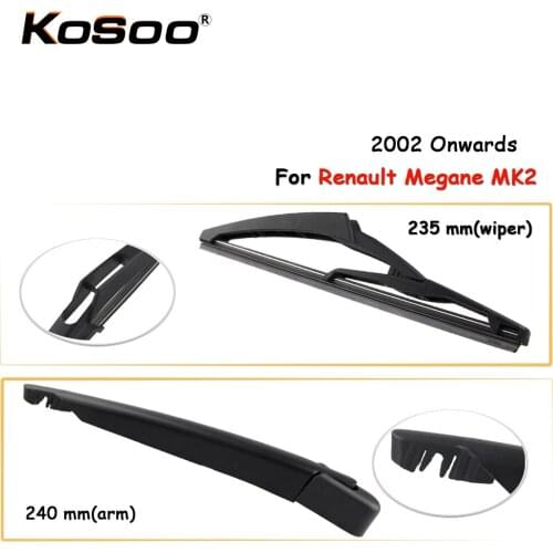 KOSOO Auto Rear Car Wiper Blade For Renault Megane MK2,235mm 2002 Onwards Rear Window Windshield Wiper Blades Arm,Car Accessorie