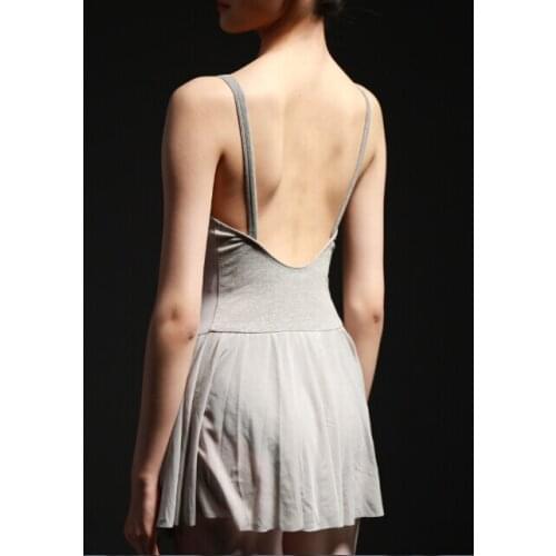 Sling back adult ballet leotard tank suspender skirt brace leotard uniforms skirt suit leotard Dance Gymnastics 100% cotton