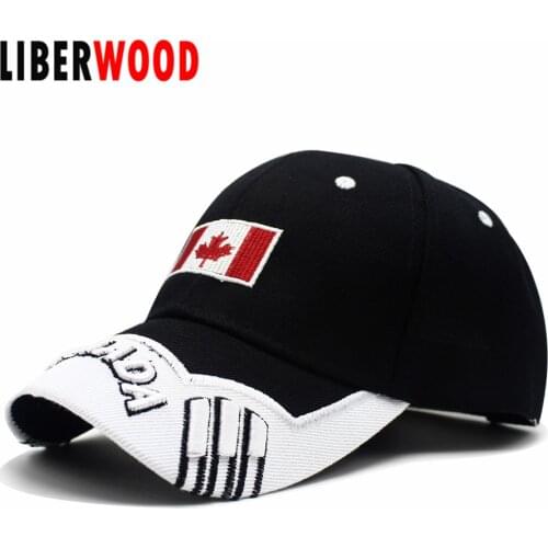 LIBERWOOD Canada Dad Hat Canadian Flag Maple Leaf cap i love Canada CITY TORONTO EDMONTON men women patriotic baseball cap hat