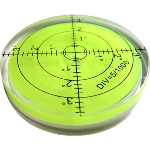 Large Universal 66*12mm Spirit Bubble level Degree Mark Surface Circular Level Bubble for Measuring Tool Green Color