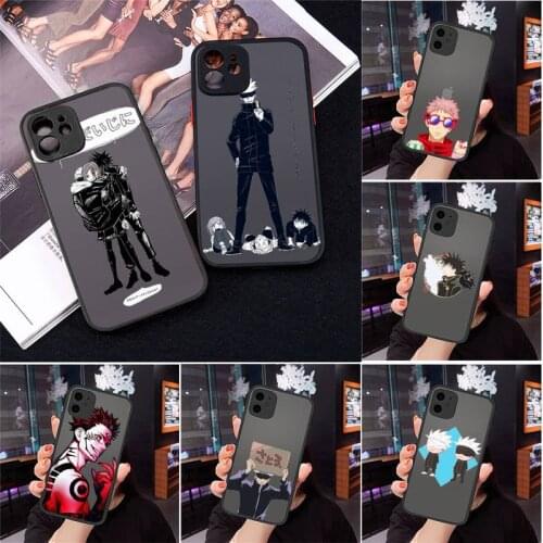 Jujutsu Kaisen Phone Case For iPhone 12 11 Mini Pro XR XS Max 7 8 Plus X Matte transparent cover