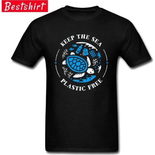 Turtle Great Tshirt Keep The Sea Tortoise Plastic Free Environment Mens Print T Shirt Oversized Black Save Ocean Father Day
