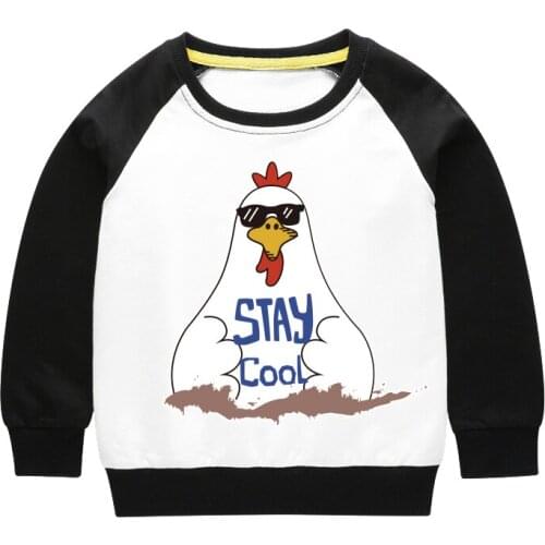 Tops Sweatshirt Hoodies Animals Girls Boys Kids Children Tops Clothes Clothing Cotton Cartoon Print Spring Autumn Stay Cool