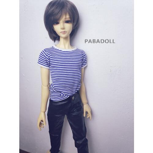 Blue Stripe T-shirt for BJD Doll 1/6 YOSD,1/4 MSD 1/3 SD17 Uncle Doll clothes CMB205