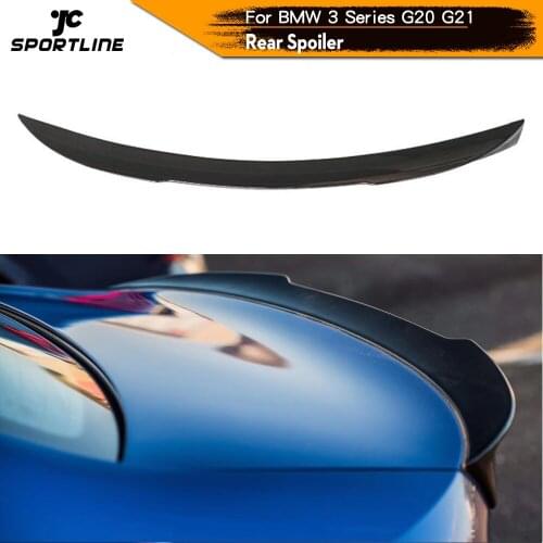 ABS Glossy Black Carbon Look Rear Trunk Spoiler Boot Lip Wing For BMW 3 Series G20 G21 Base and M SPORT 2019 2020