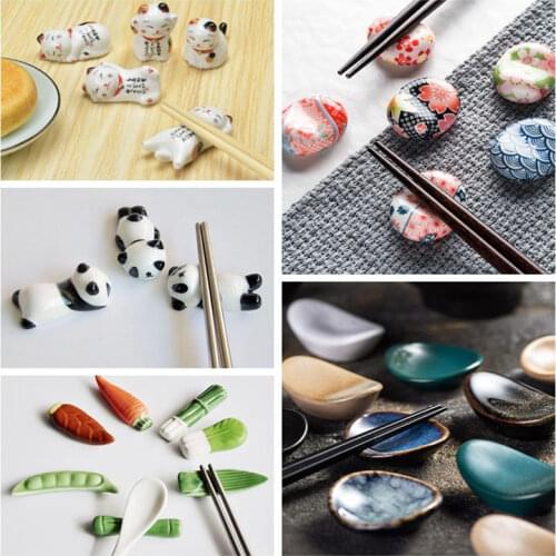Creative Ingot Japanese Ceramic Chopstick Holder Restaurant Hotel Pipa Ceramic Chopstick Holder Round Spoon Chopstick Pillow