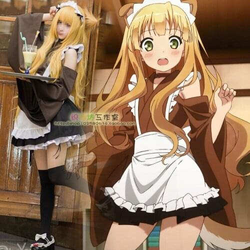 The "HENTAI" prince and the stony cat Hot Anime COSPLAY Azuki Azusa COS Halloween cosplay Working maid kimono Costumes