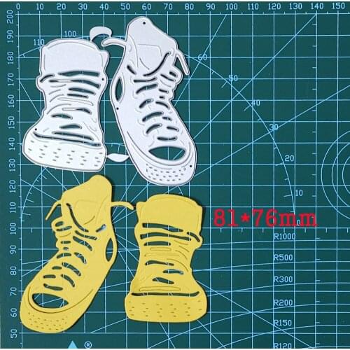 Metal Cutting Dies Shoes 81*76mm Crafts Die Cuts Stencil For DIY Scrapbooking Paper Cards Embossing Die mold template