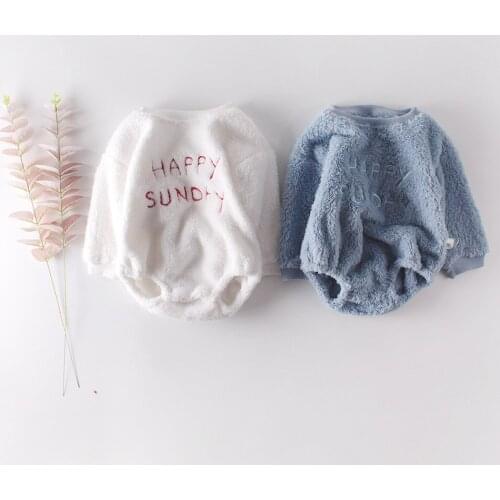 Thick newborn baby girls clothing set Spring autumn infant kids bodysuit for boys clothes Xmas warm toddler outfits children