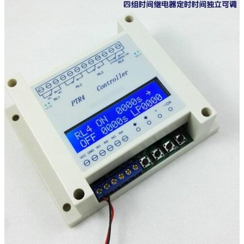 4CH Time relay independent Timer cycle Delay Switch controller Module Programmable LED Digital Timer voltage signal control