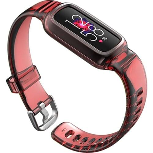 Stylish Watch Strap Replacement Soft TPU Smart Watch Belt Wristband for Fitbit Luxe Watch Repair Accessories