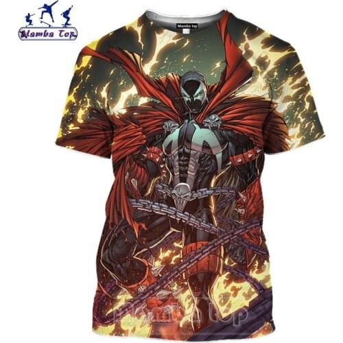 Mamba top 2020 Newest Men 3D Black Tshirt Anime Spawn T Shirt Fitness Women Tees Superhero O Neck Mens T-shirts Unisex Clothing