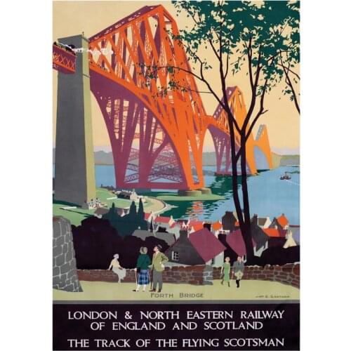 Vintage Travel Retro London Art Film Print Silk Poster Home Wall Decor 24x36inch
