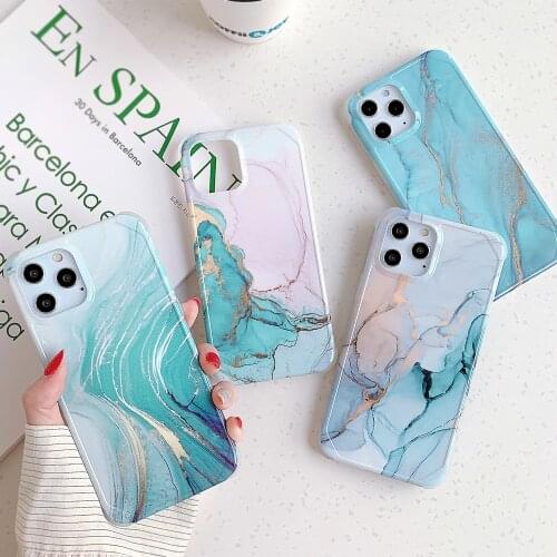 Vintage Marble Phone Case For iPhone 12 11 Pro Max X XR Xs Max Silicone Soft Back Cover For iPhone 7 8 Plus Protection Back Case