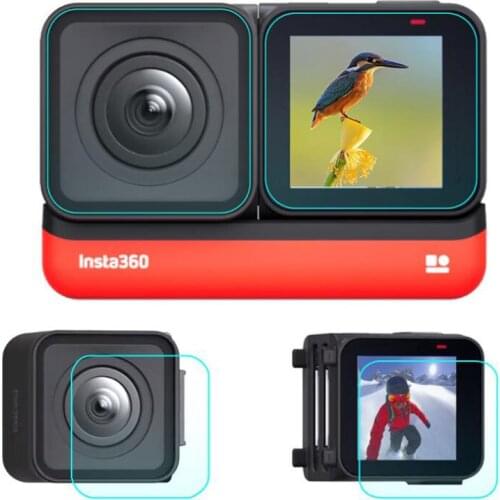 Tempered Glass Screen Protector Cover For Insta360 One R Twin edition Insta 360 4K Action Camera Lens LCD Screen Protection Film