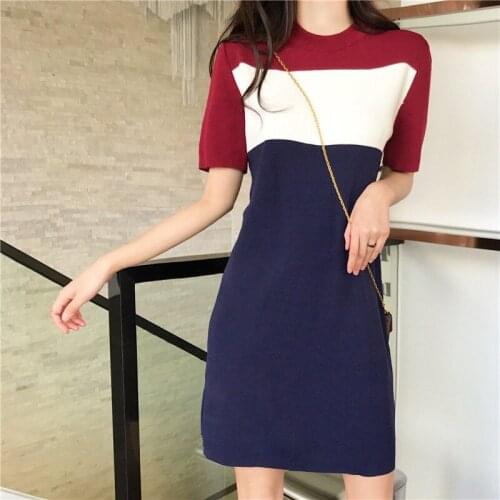 2021 Summer Dress New Style Celebrity French Sweet Skirt Goddess Style Foreign Style Fashionable Stitching Dress Female